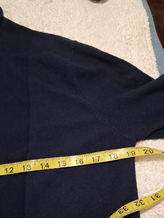 Jade Navy Long-Sleeve Fringe Open-Front Cardigan - Picture 4 of 5